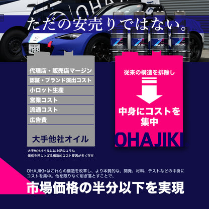 OHAJIKI レーシングオイル EN1R (１L/４L) エンジンオイル エステル PAO 競技用 ４サイクルエンジンオイル （４輪/２輪用）本物の100％化学合成 バイク使用可能（MA2相当） ST0