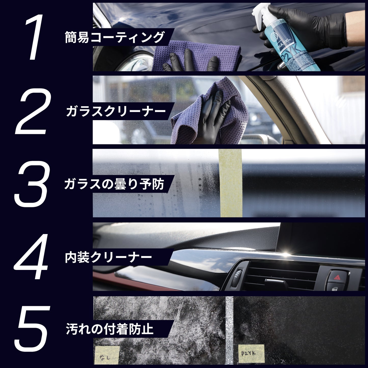 P2YK 200ml（簡易コーティング/多用途クリーナー/ボディー/内窓/内装）